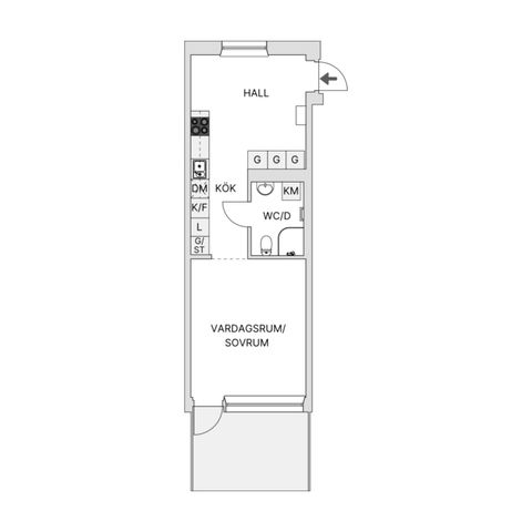 Bostadsrätt, Korsgatan 8, Munksjöstaden, Jönköping