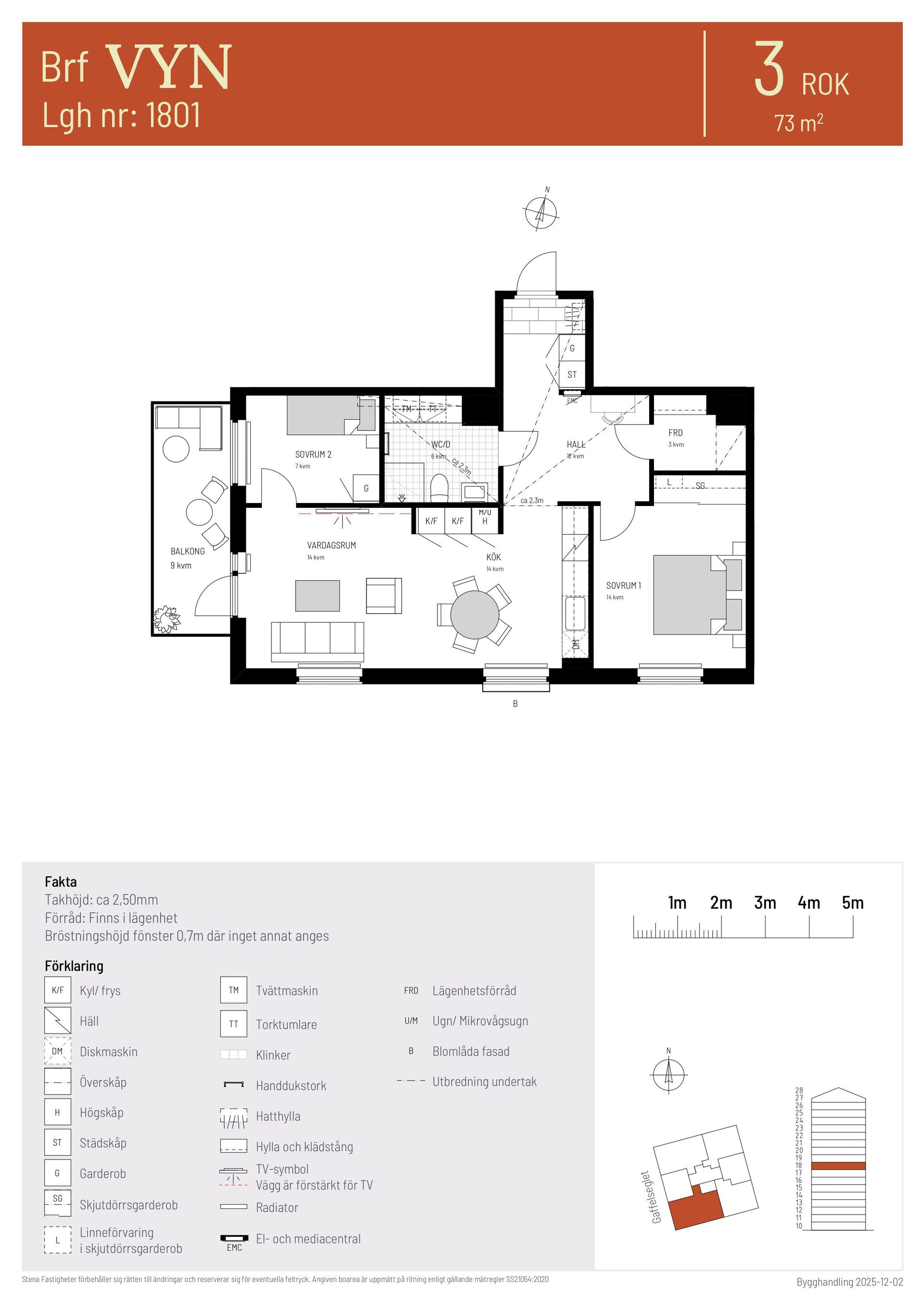 Bostadsrätt, Gaffelseglet 19, lgh 1801 Vyn, våning 8, Vega, Haninge