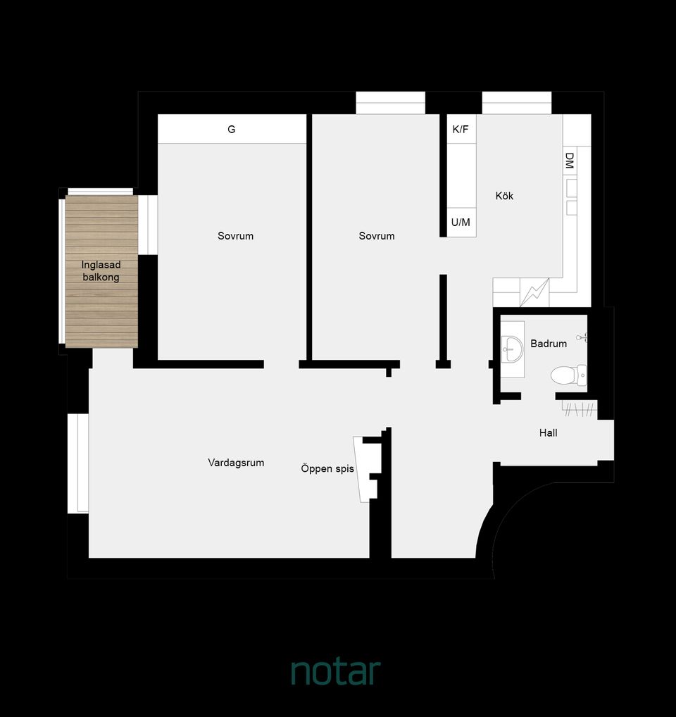 Bostadsrätt, Vinkelgatan 2, Kvarnberget, Karlstad