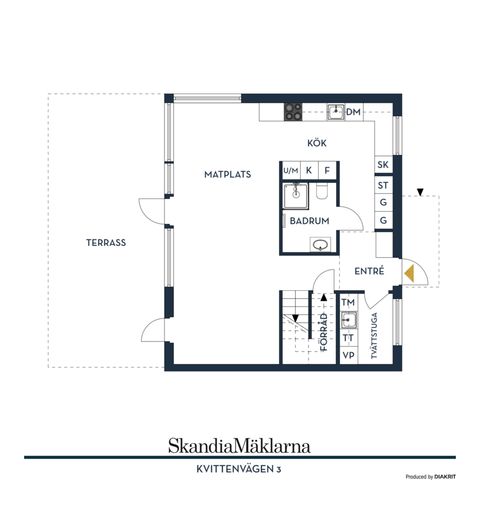 Radhus, Kvittenvägen 3, Vistaberg, Huddinge