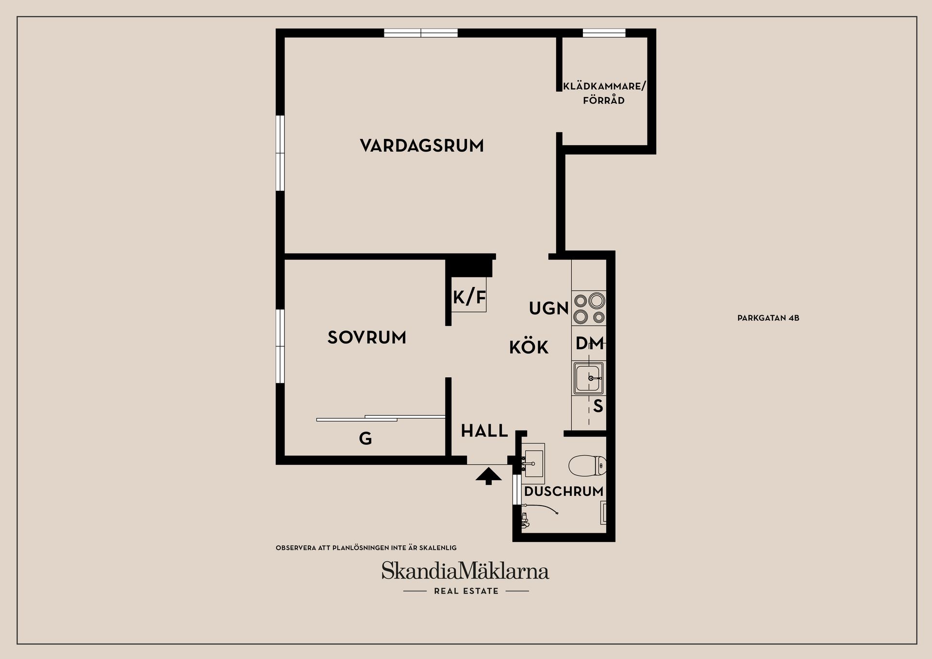 Bostadsrätt, Parkgatan 4B, Valla/Centralt, Linköping