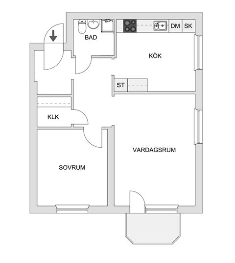 Bostadsrätt, Östra Nygatan 111, Älvsbacka, Skellefteå