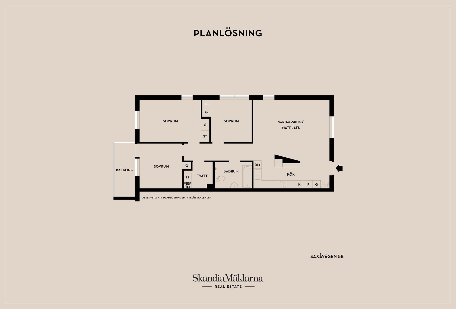 Bostadsrätt, Saxåvägen 5B, Häljarp, Landskrona