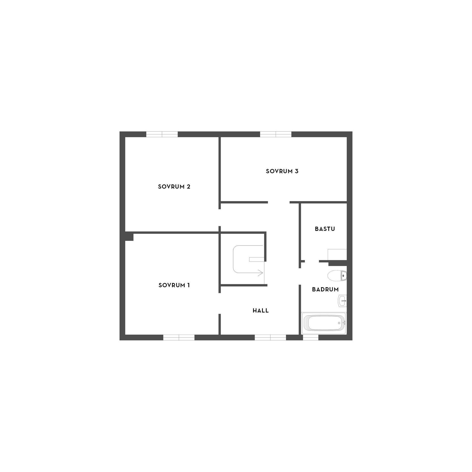Radhus, Skördevägen 43, Åkers Styckebruk, Strängnäs