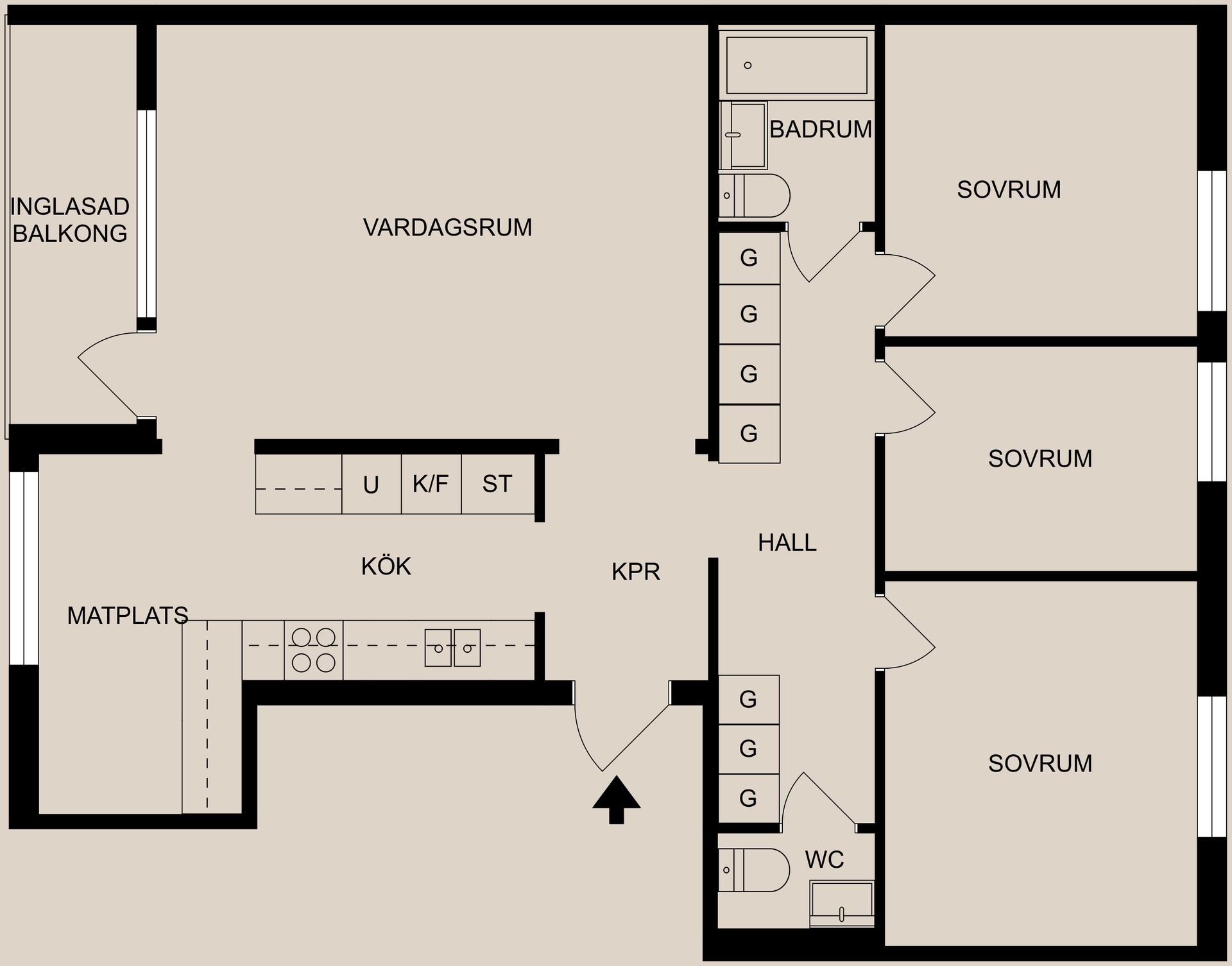 Bostadsrätt, Bandygränd 11, Ektorp, Kaffebacken, Norrköping