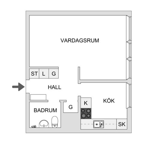 Bostadsrätt, Andréevägen 51B, Vättersnäs, Jönköping