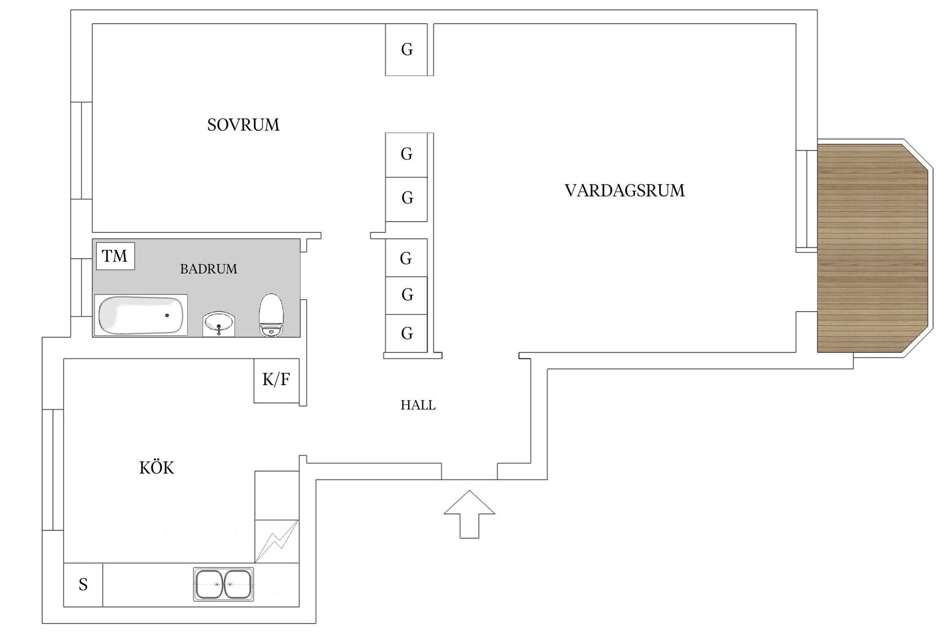Bostadsrätt, Kolbäcksgränd 1, 2tr, Bagarmossen, Stockholm