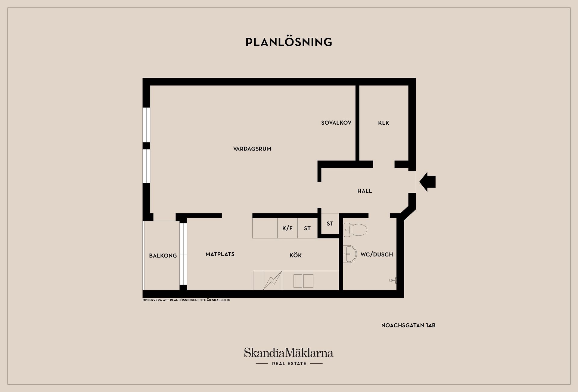 Bostadsrätt, Noachsgatan 14B, Norr, Eskilstuna