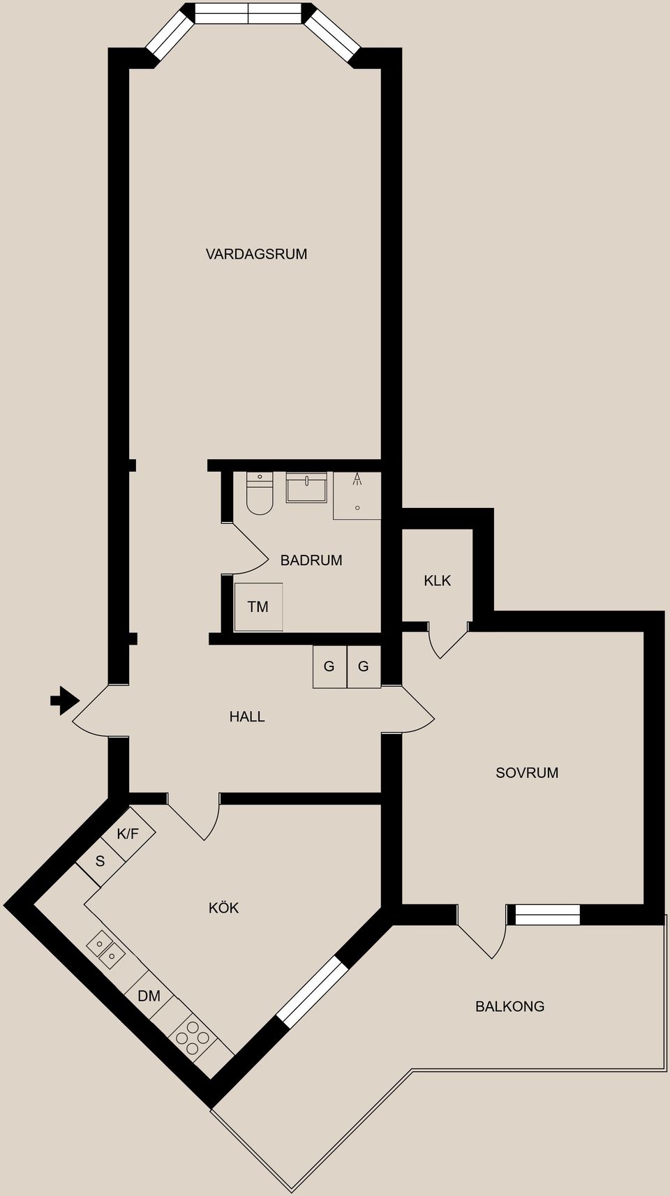 Bostadsrätt, Kungsgatan 7, Centralt, Norrköping