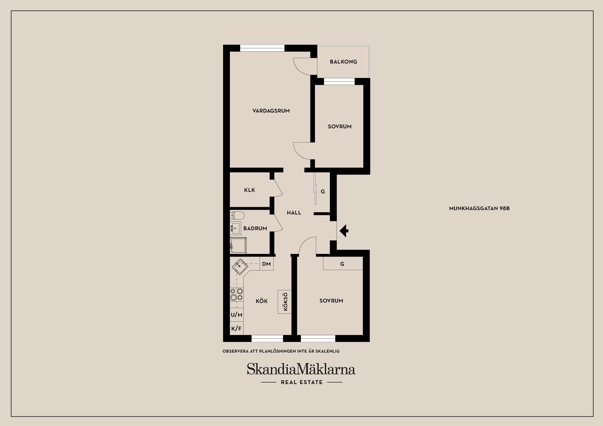Bostadsrätt, Munkhagsgatan 98B, Johannelund, Linköping