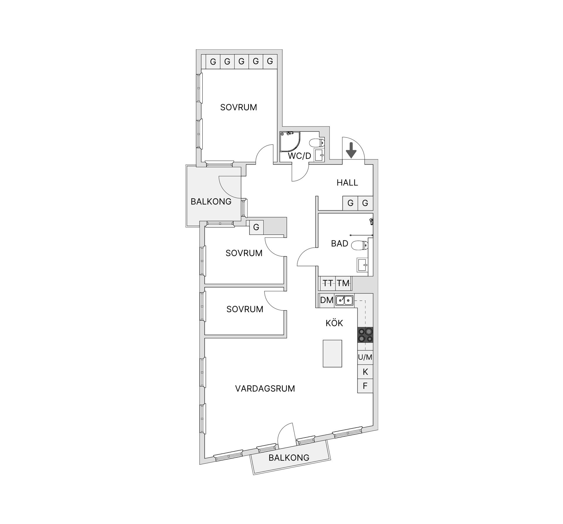 Bostadsrätt, Sonja Kovalevskys Gata 2, 2 tr, Hagastaden Vasastan, Stockholm