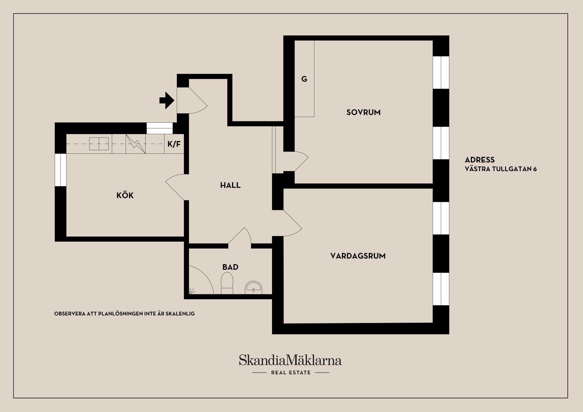 Bostadsrätt, Västra Tullgatan 6, Centralt Väster, Nyköping
