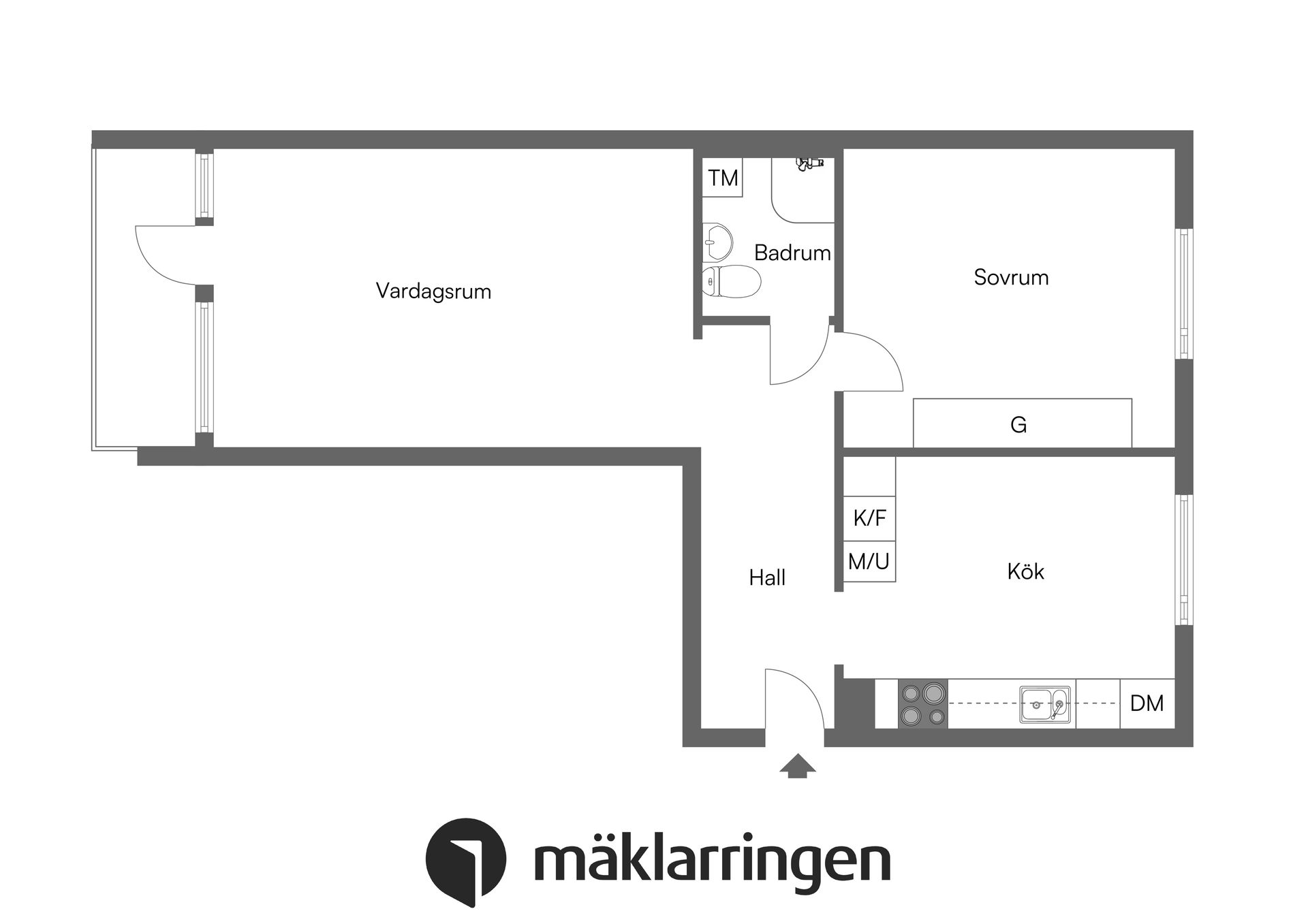 Bostadsrätt, Västra Ringgatan 15C, Centrum, Enköping