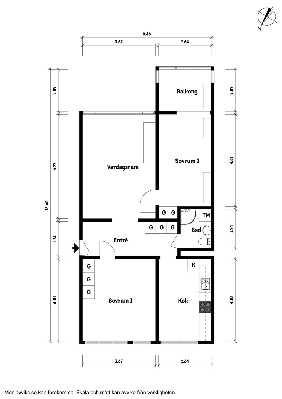 Bostadsrätt, Kometgatan 6H, Östlyckan, Alingsås