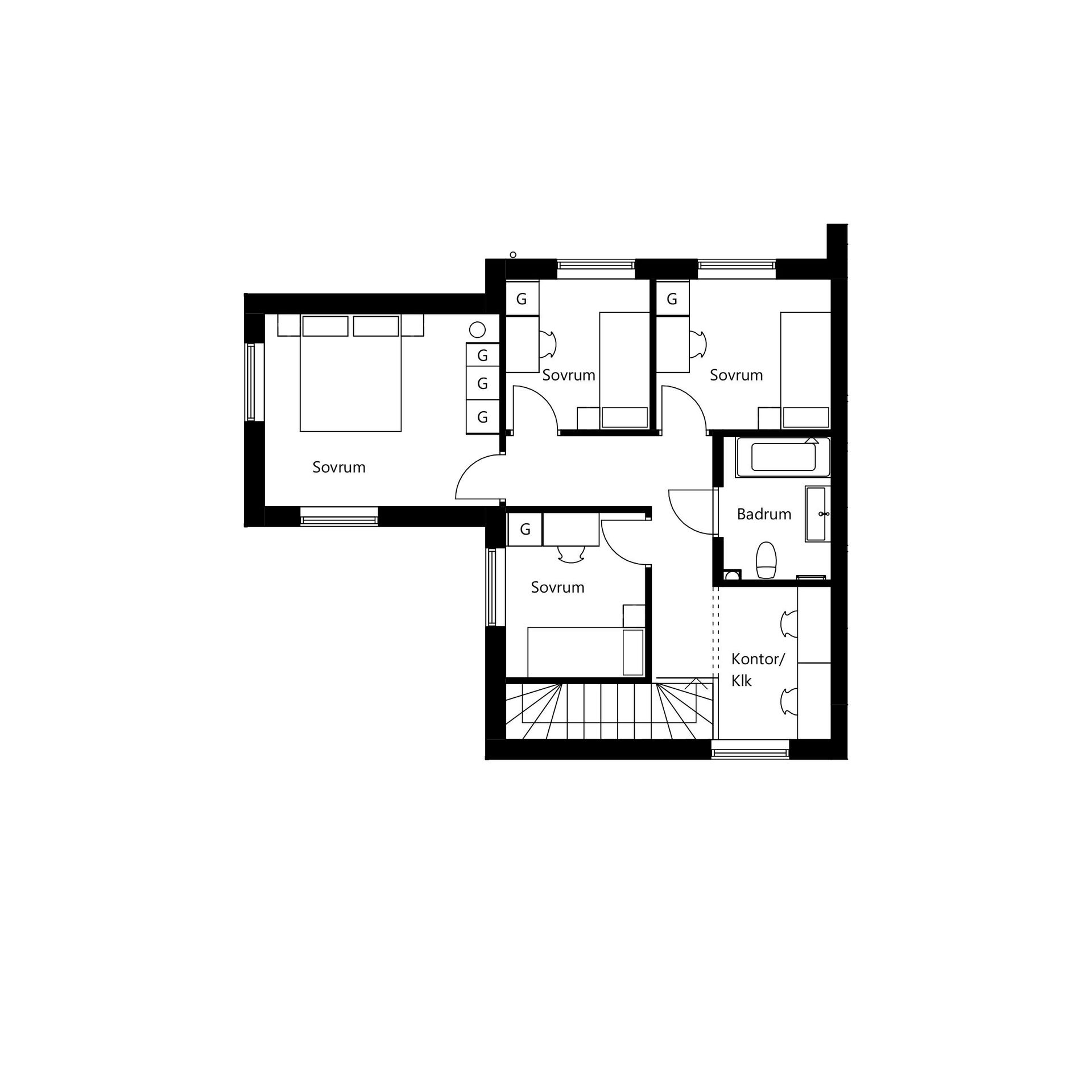 Radhus, Baggensviksvägen/Persvägen, Gustavsvik, Nacka