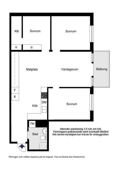 Bostadsrätt, Grenljusbacken 26, 1,5tr, Gröndal, Stockholm