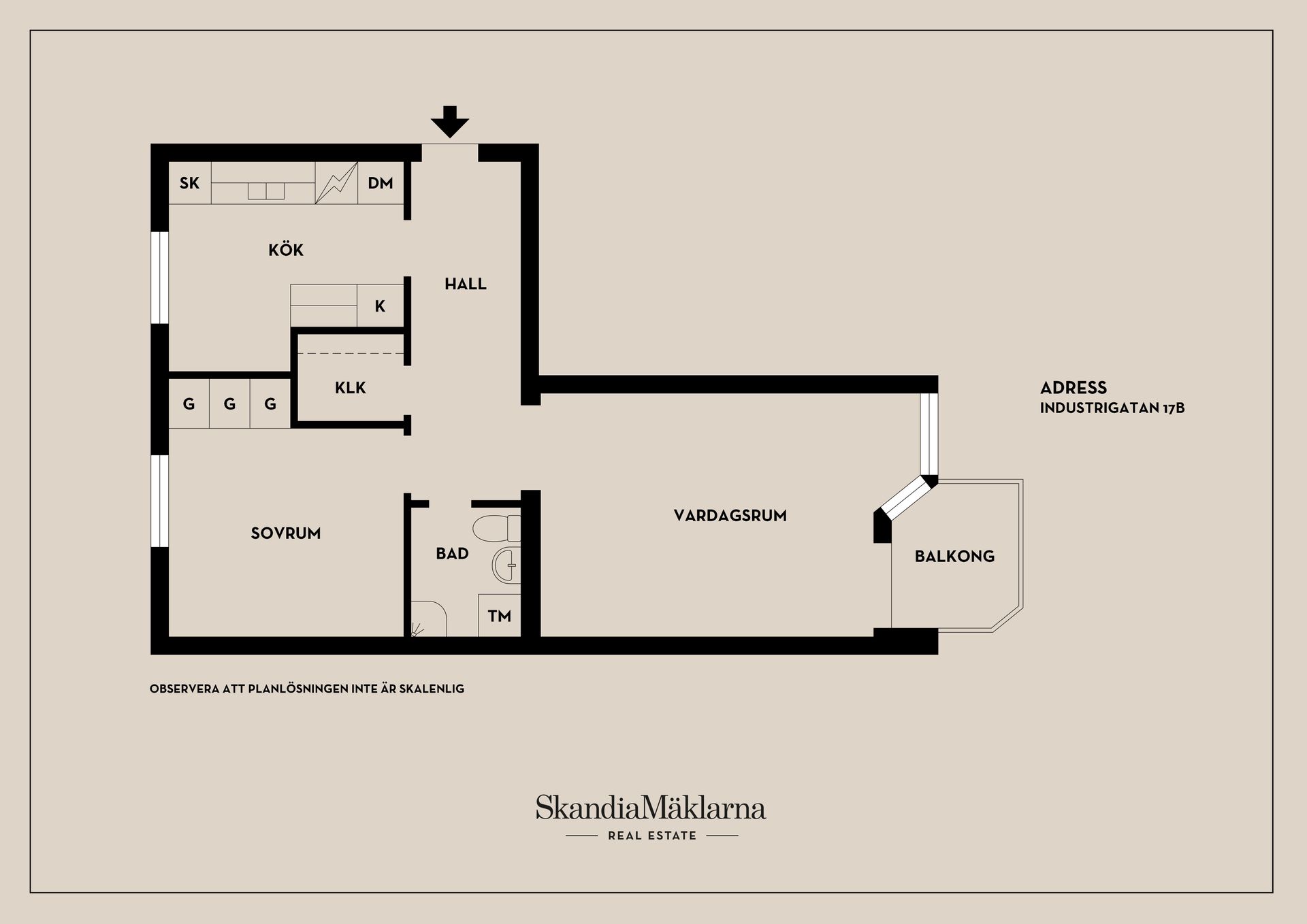 Bostadsrätt, Industrigatan 17B, Hemgården/Högbrunn, Nyköping