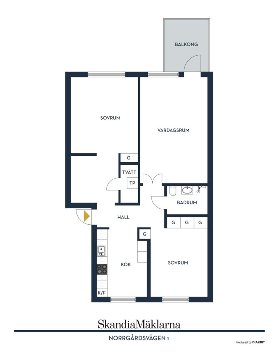 Bostadsrätt, Norrgårdsvägen 1, 1tr, Gamla Bro, Upplands-Bro