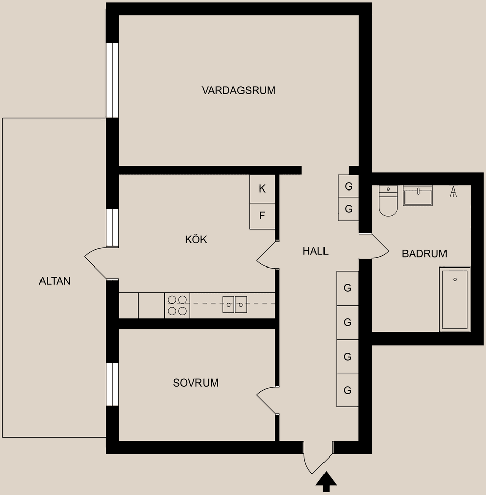 Bostadsrätt, Kungsgatan 5, Norrköping, Centralt, Norr, Norrköping