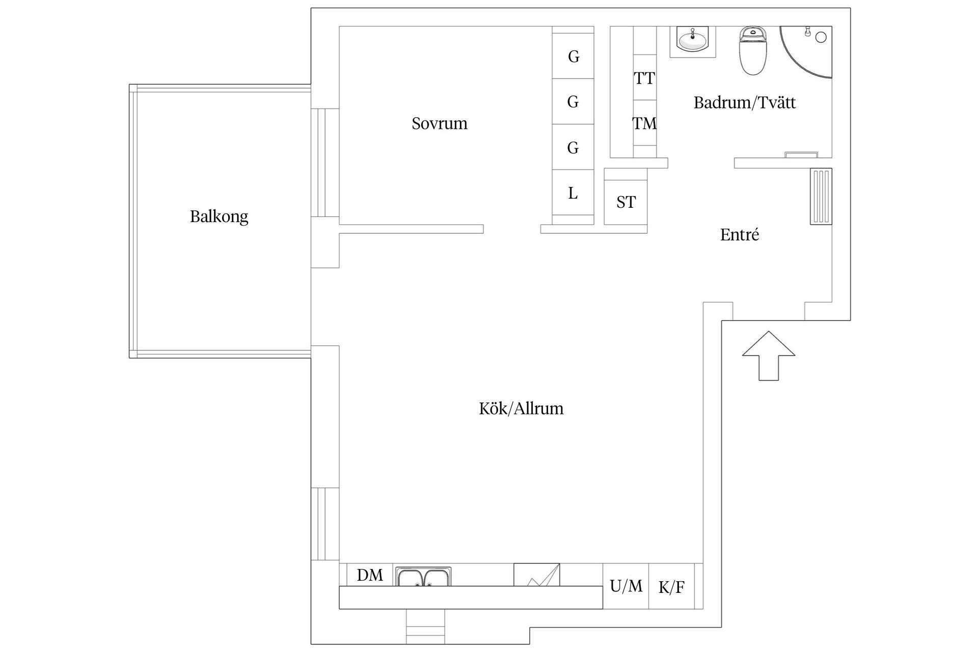Bostadsrätt, Drottninggatan 2B, Söder, Växjö