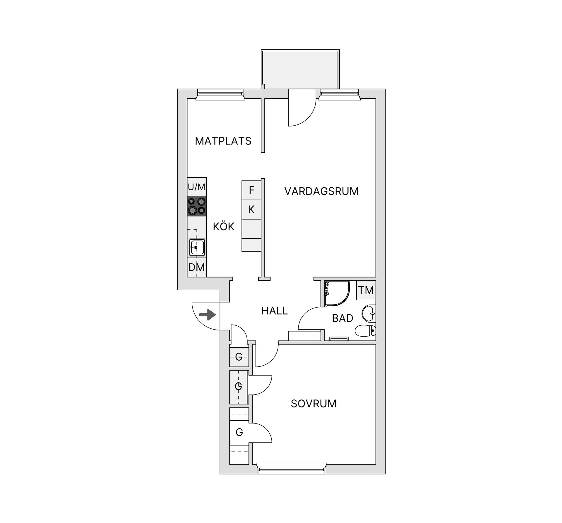 Bostadsrätt, Mellankullagatan 10C, Hässleholm - Väster, Hässleholm