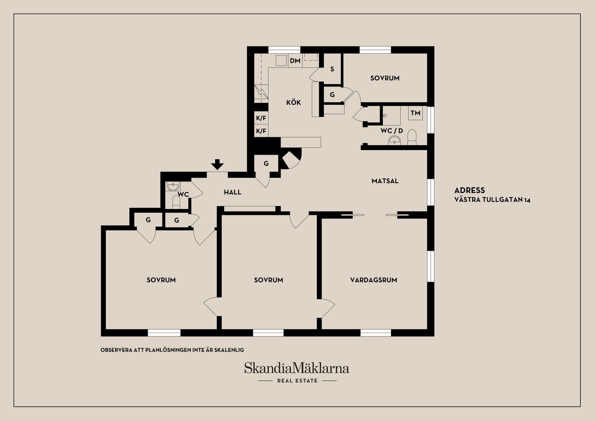 Bostadsrätt, Västra Tullgatan 14, Centralt Väster, Nyköping