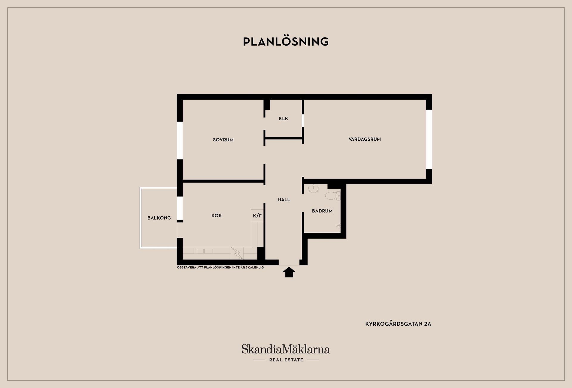 Bostadsrätt, Kyrkogårdsgatan 2A, Stadsparken, Eskilstuna