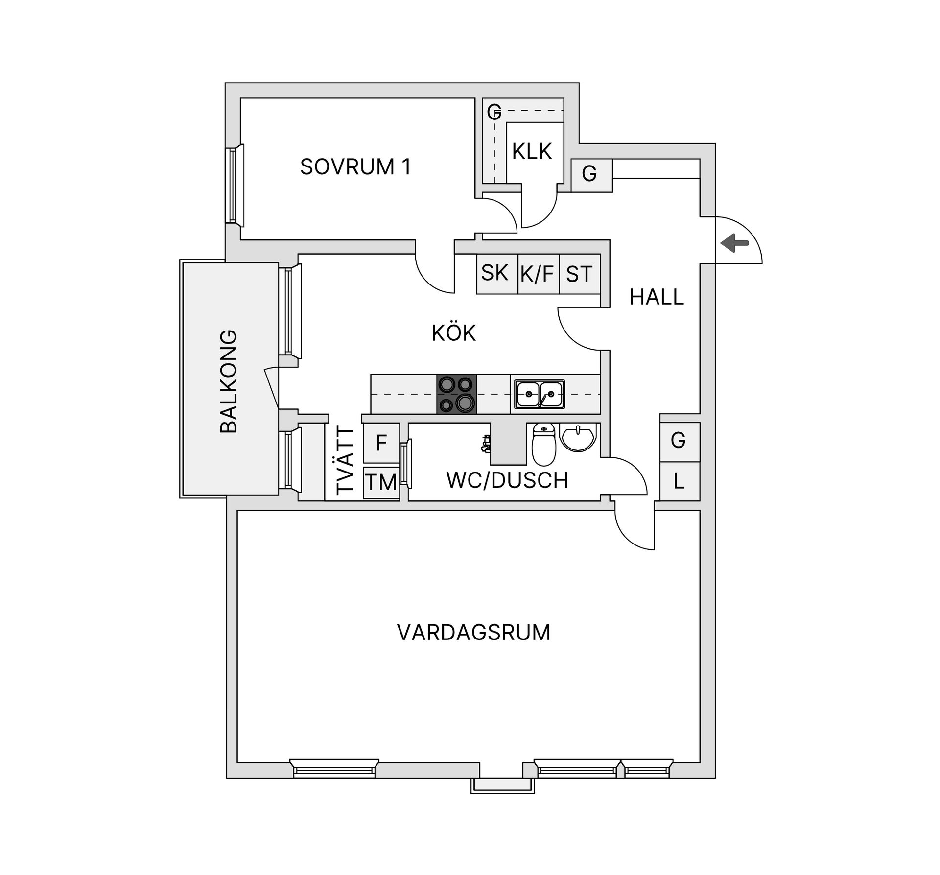 Bostadsrätt, Axvägen 8, 2 tr., Viksjö, Järfälla