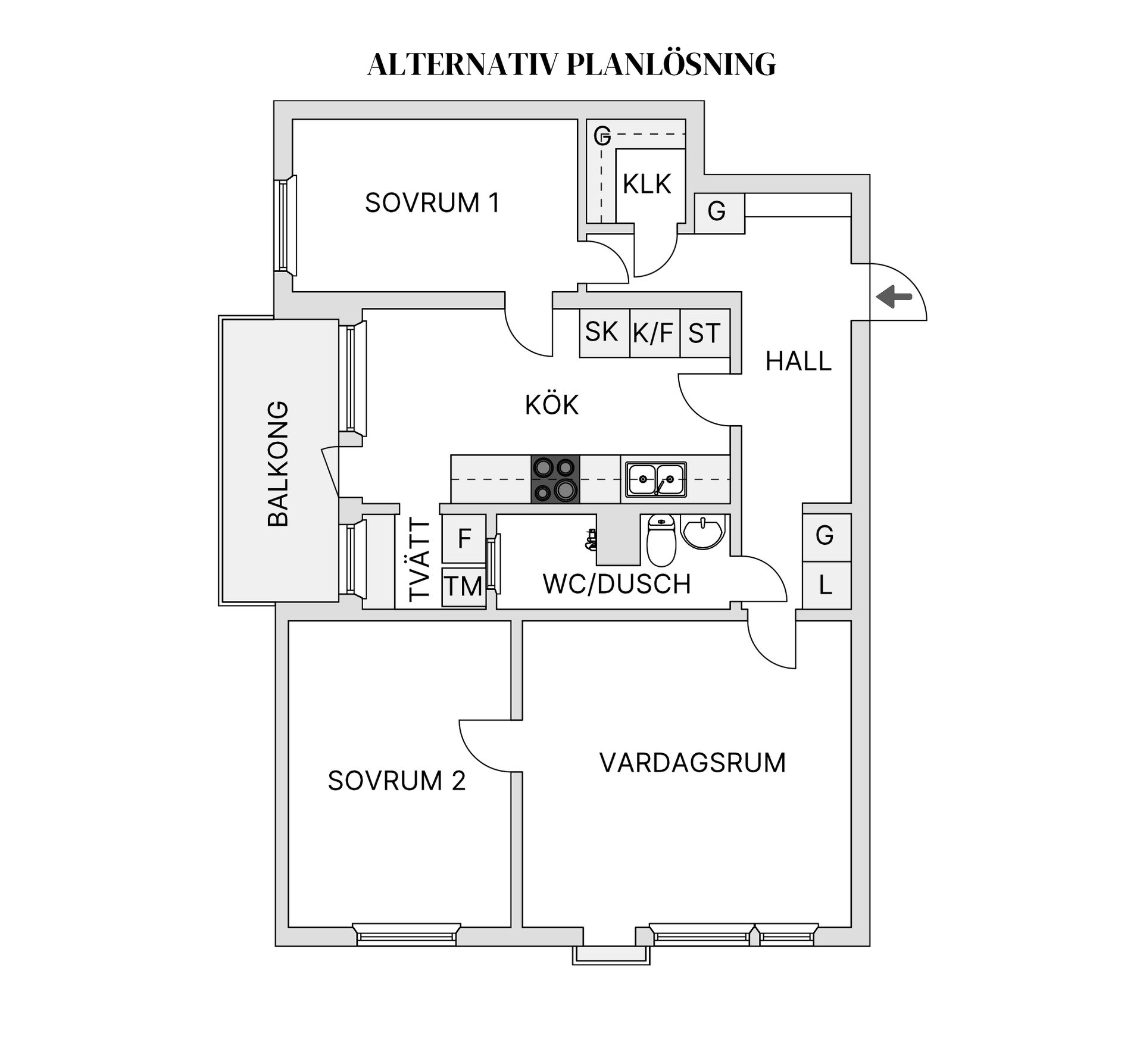 Bostadsrätt, Axvägen 8, 2 tr., Viksjö, Järfälla