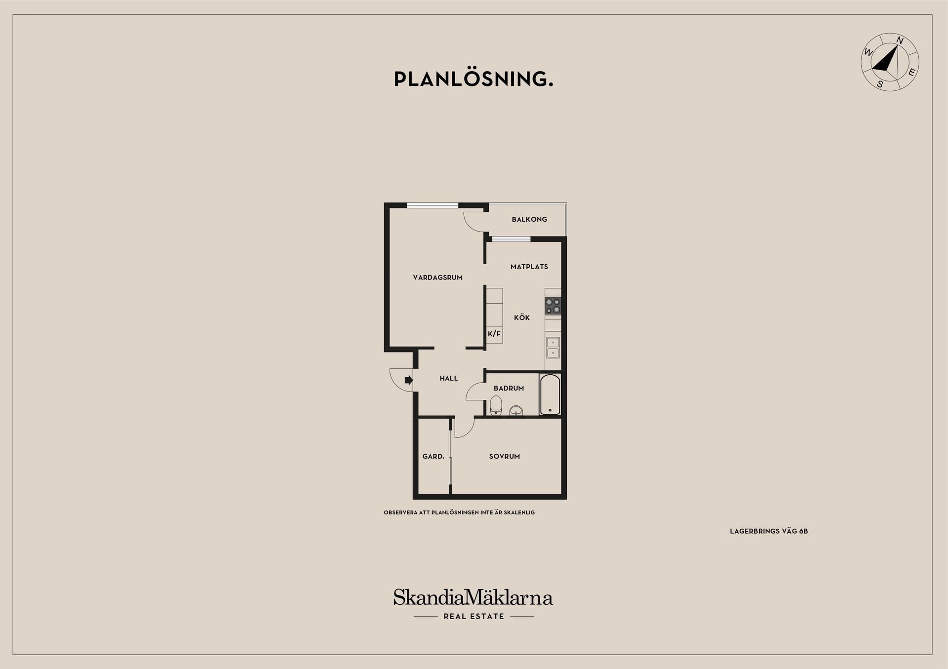 Bostadsrätt, Lagerbrings väg 6B, Galjevången, Lund