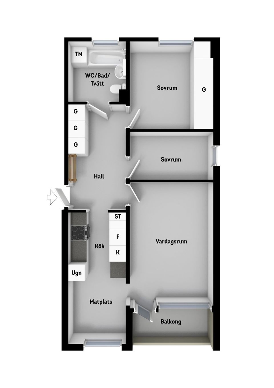 Bostadsrätt, Gränsholmsbacken 11, Vårberg, Stockholm