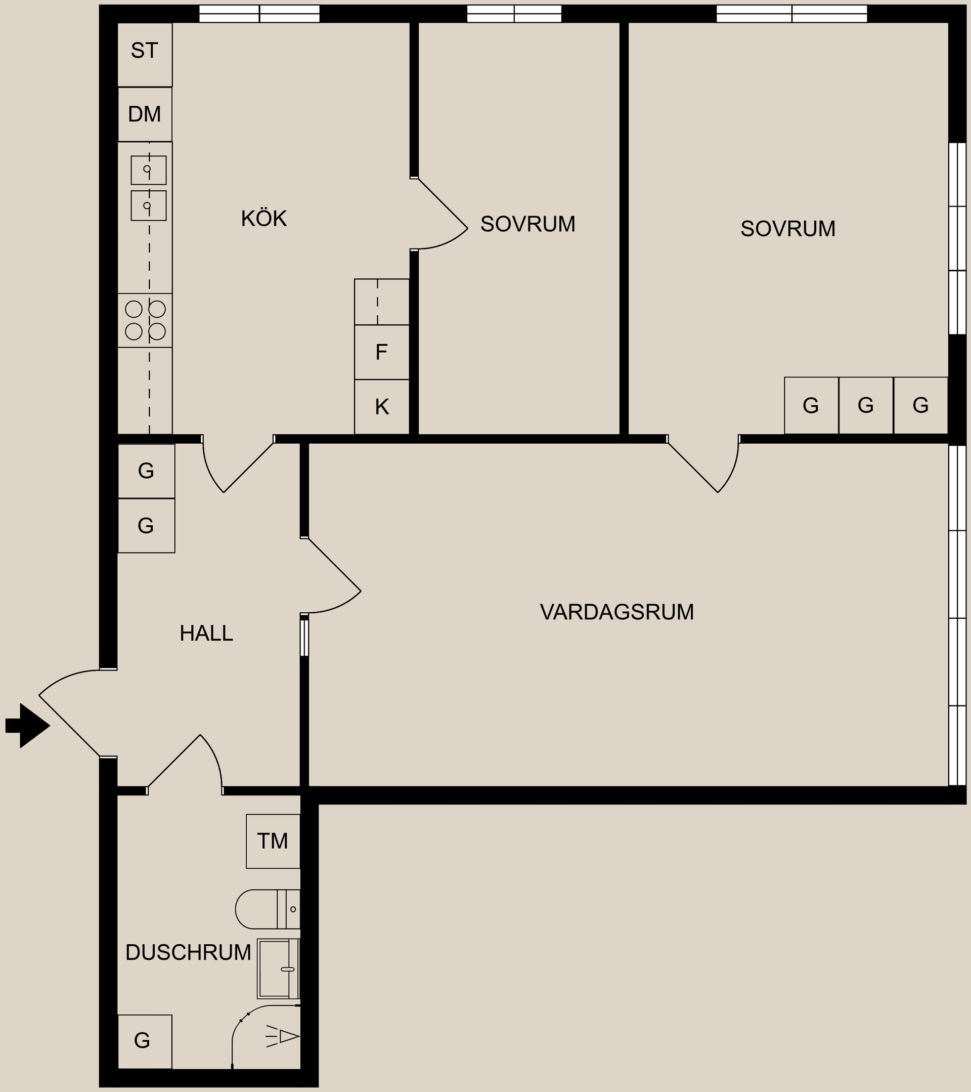 Bostadsrätt, Trädgårdsgatan 42, Centralt, Norrköping