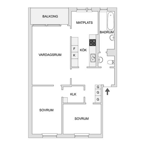 Bostadsrätt, Granitvägen 9B, 3 tr, Tyresö Centrum, Tyresö