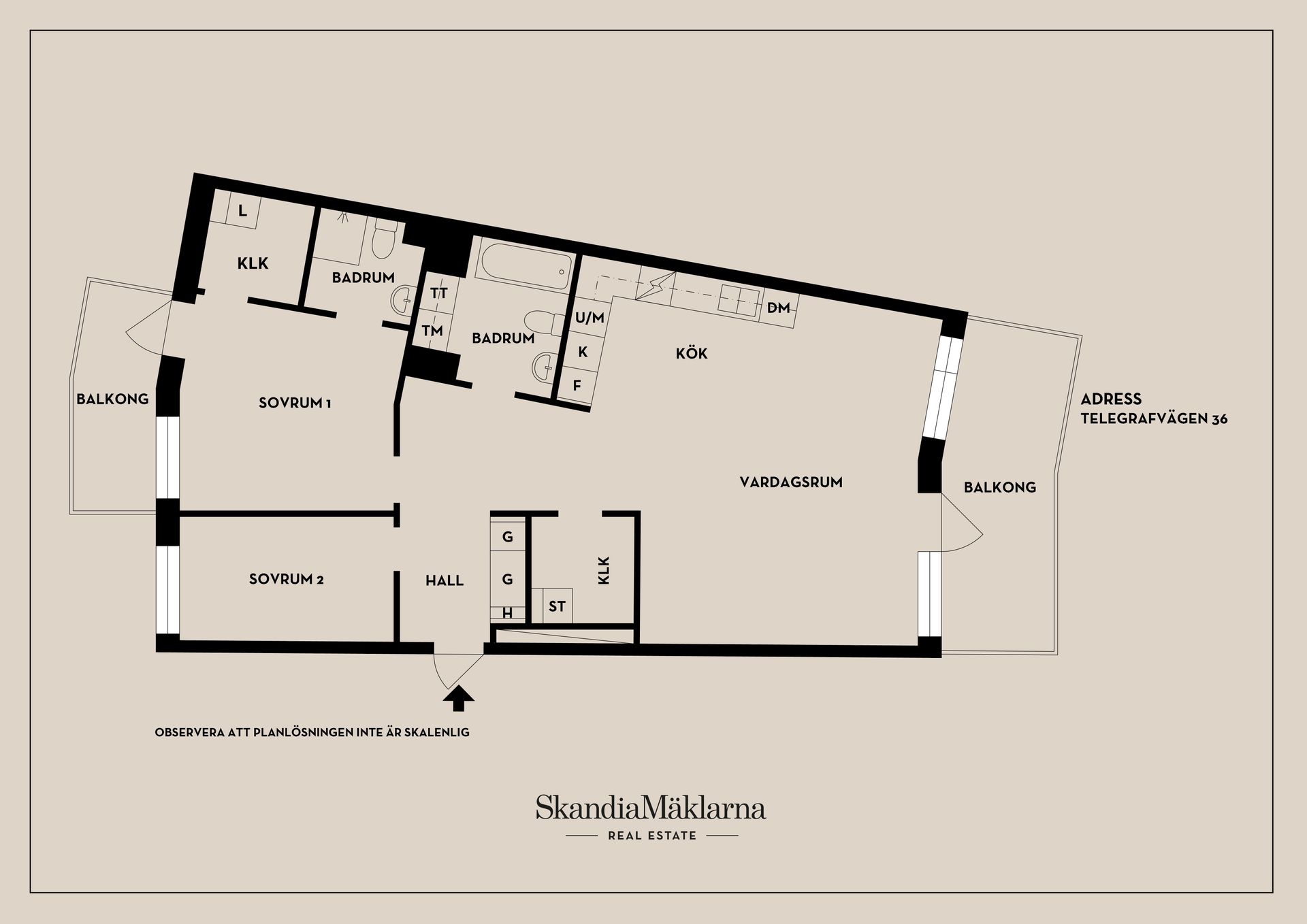Bostadsrätt, Telegrafvägen 36, Tegelberget, Nacka
