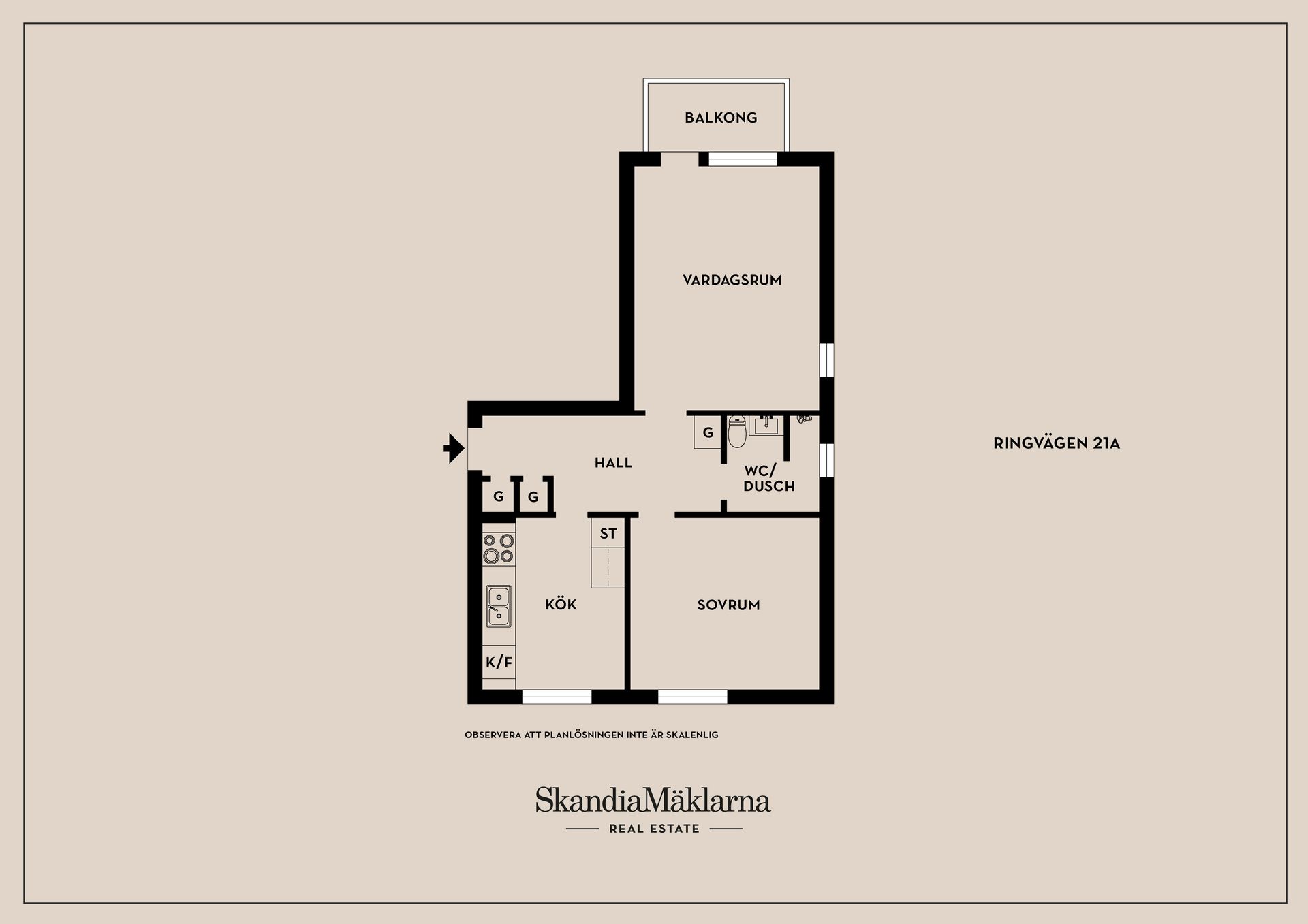Bostadsrätt, Ringvägen 21A, Östra, Mjölby