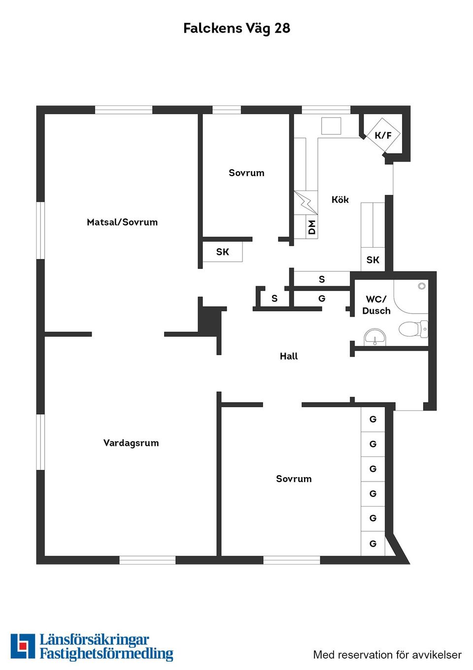 Bostadsrätt, Falckens Väg 28, Väster, Halmstad