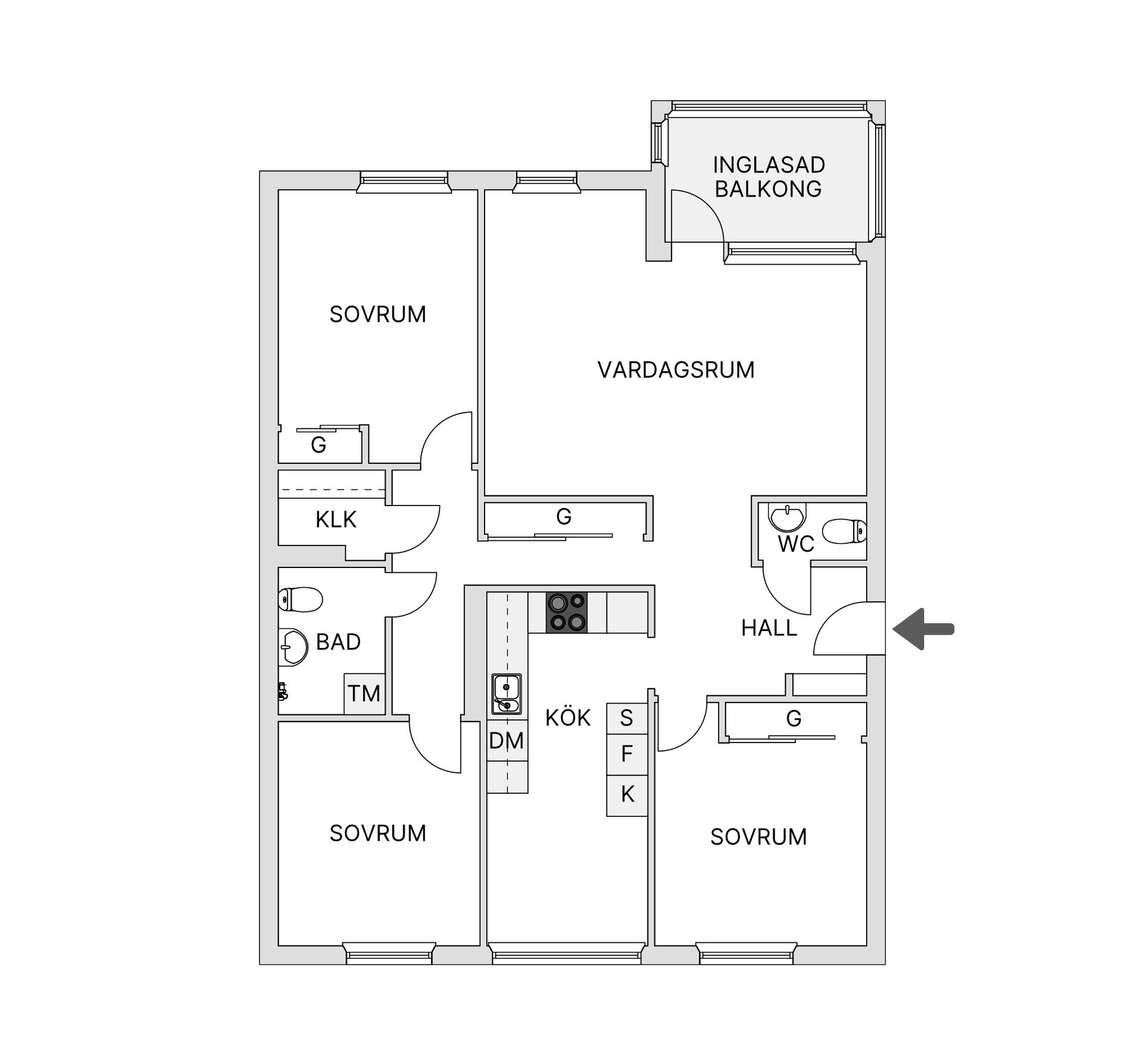 Bostadsrätt, Södra Torlandsgatan 29B, Blomängen/Tegelplan, Östersund