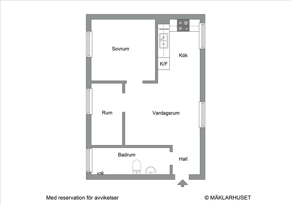 Bostadsrätt, Runda Vägen 19, vån 2/3, Alvik, Stockholm