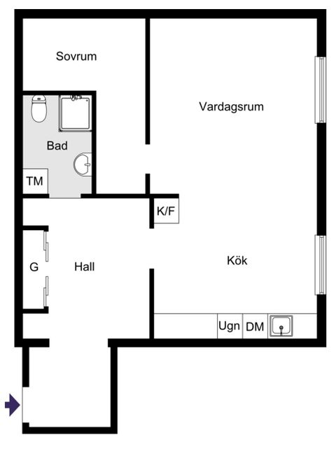 Bostadsrätt, Järnvägsgatan 70, Centrala Sundbyberg, Sundbyberg