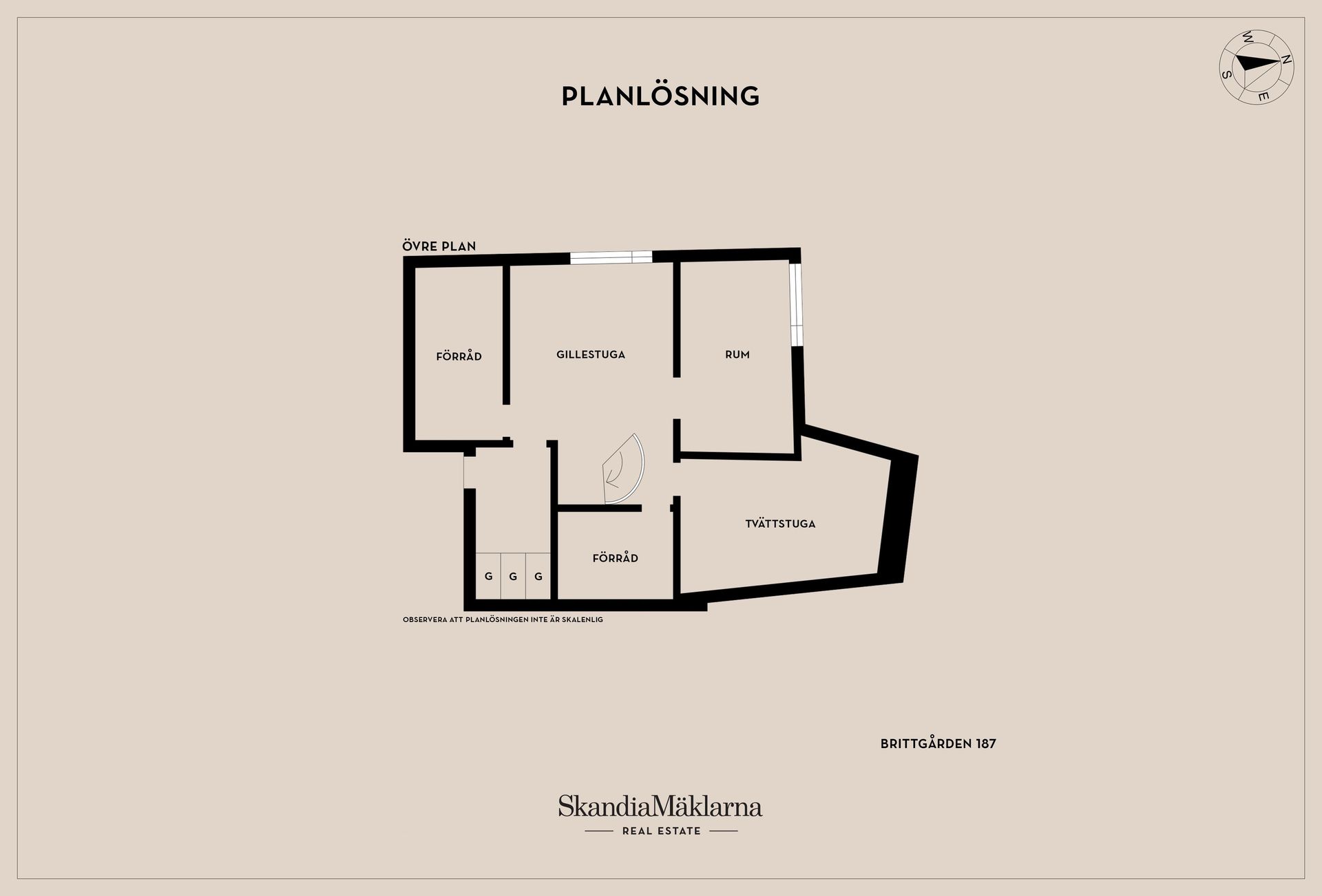 Radhus, Brittgården 187, Brittgården, Tibro