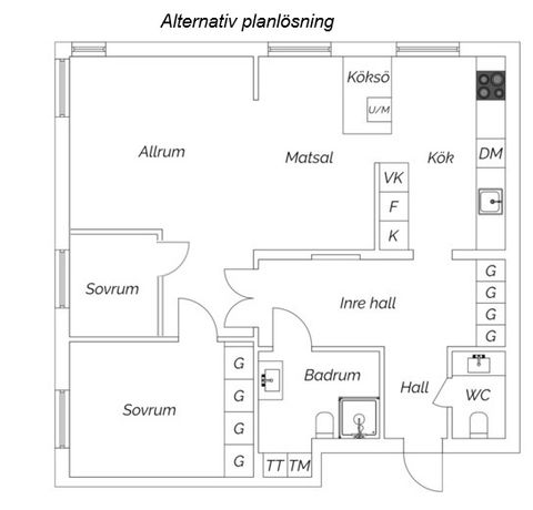 Bostadsrätt, Västra Vallgatan 35A, Centrum, Varberg