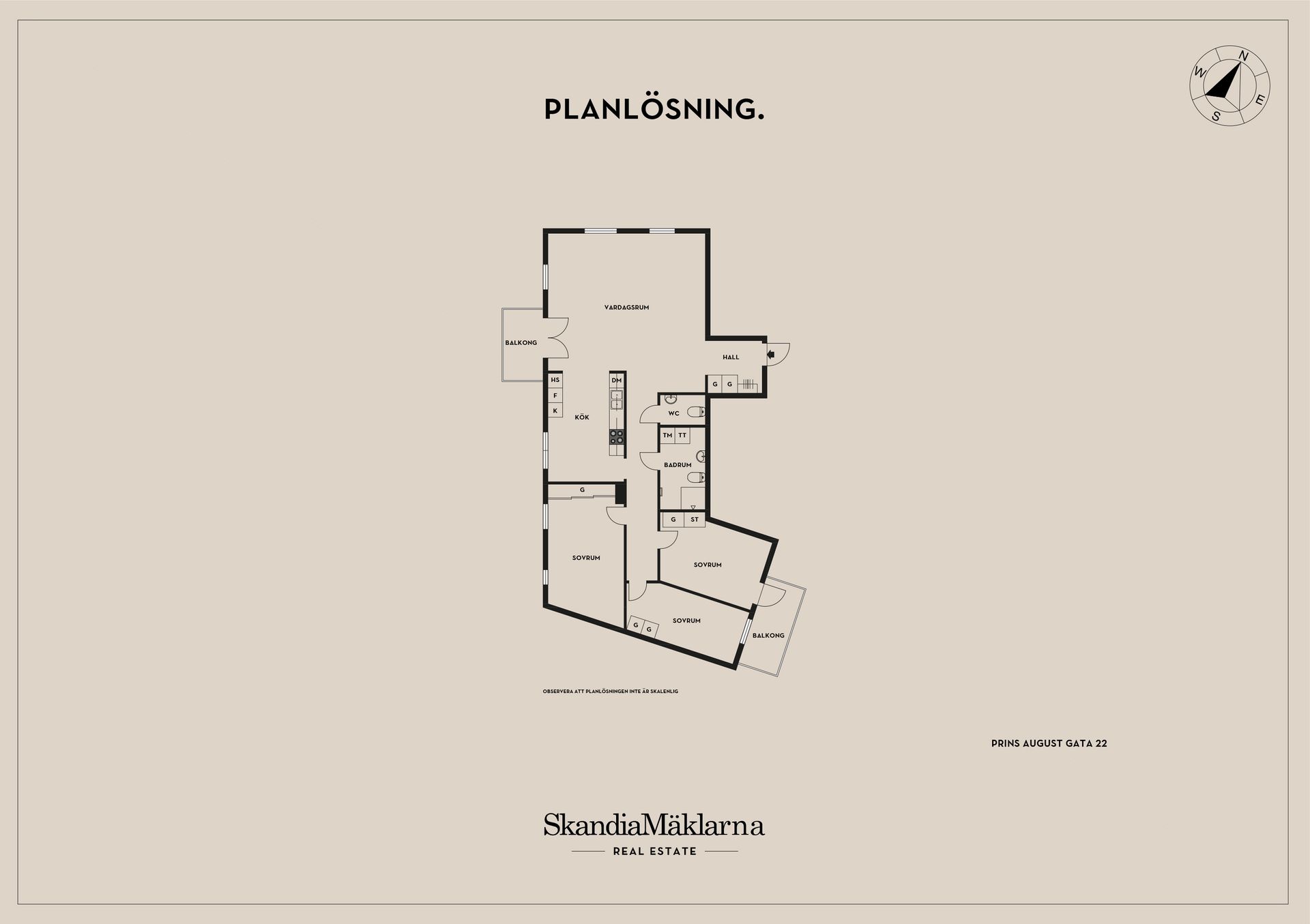Bostadsrätt, Prins Augusts gata 22, Centrum, Lund