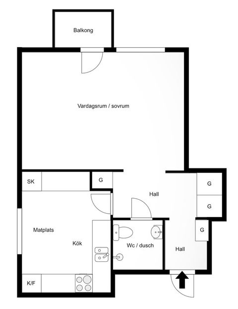 Bostadsrätt, Krutkällarvägen 1, Centralt / Karlsdal, Västerås