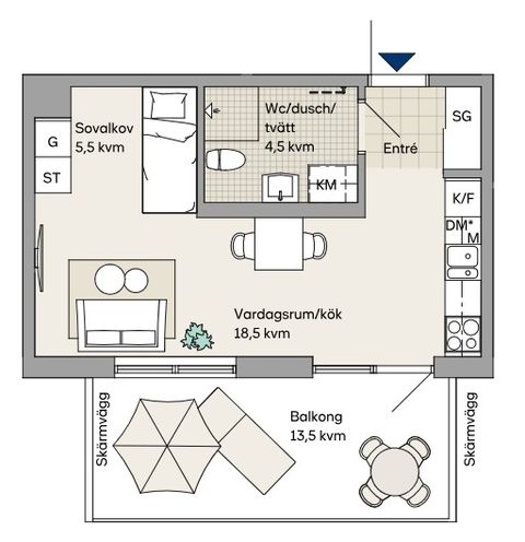 Bostadsrätt, Brokikargatan 54, Inre Hamnen, Norrköping