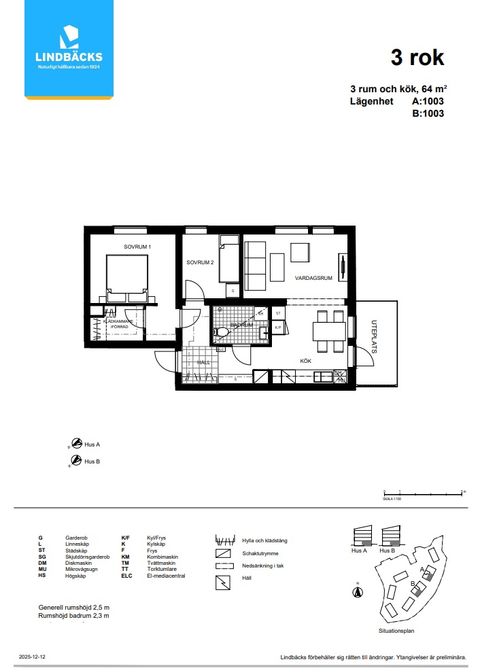 Bostadsrätt, Hyvelgränd Lgh B-1003, Notviken, Luleå