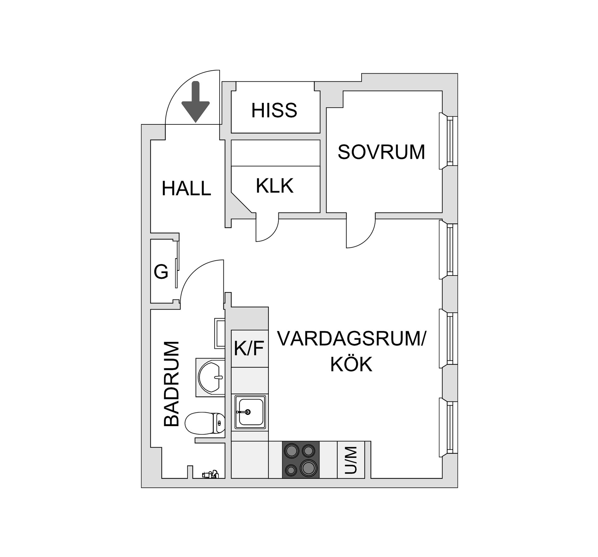 Bostadsrätt, Kungsgatan 21, Jönköping Söder, Jönköping