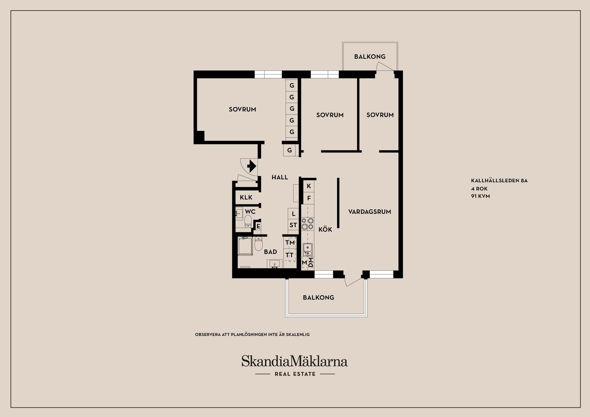 Bostadsrätt, Kallhällsleden 8A, våning 5, Kallhäll, Järfälla