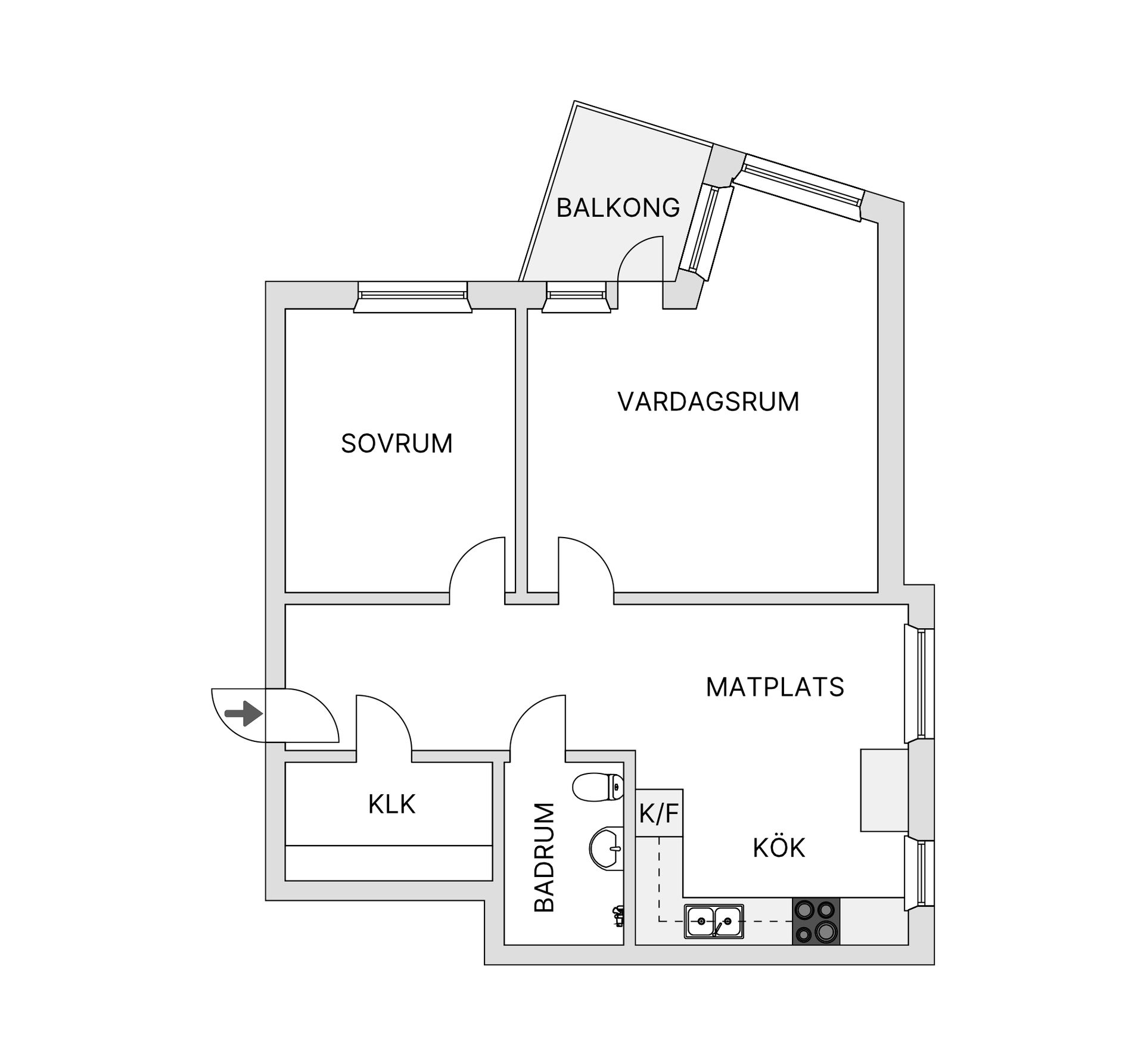 Bostadsrätt, Russinvägen 2, Hökarängen, Stockholm