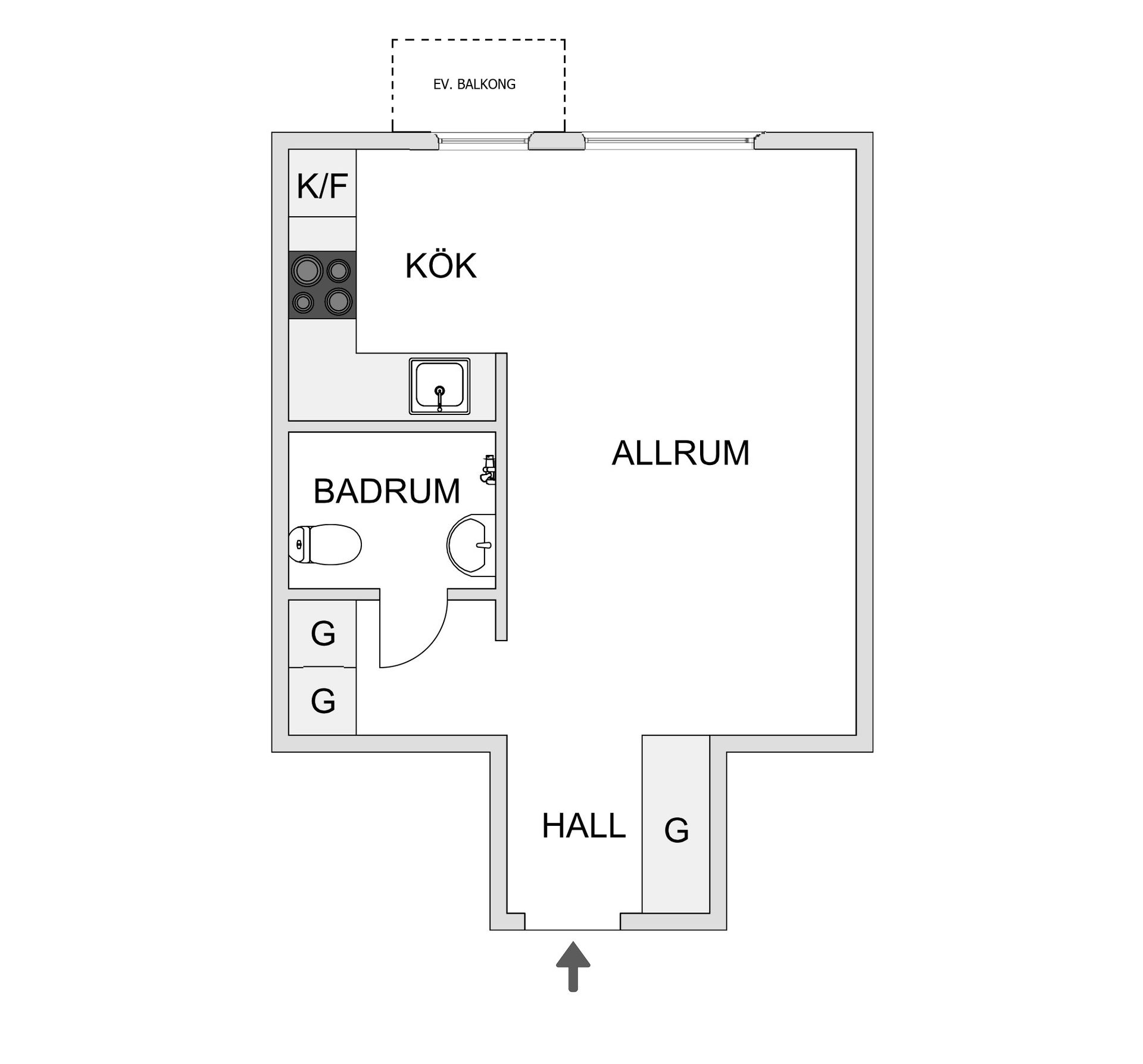 Bostadsrätt, Katarina Bangata 67, 4 tr, Södermalm - SoFo, Stockholm