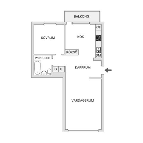 Bostadsrätt, Hugingatan 36, Märsta - Valsta, Sigtuna